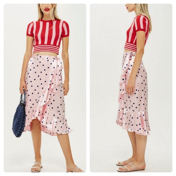 topshop spotty skirt